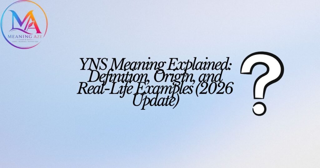 YNS Meaning Explained: Definition, Origin, and Real-Life Examples (2026 Update)